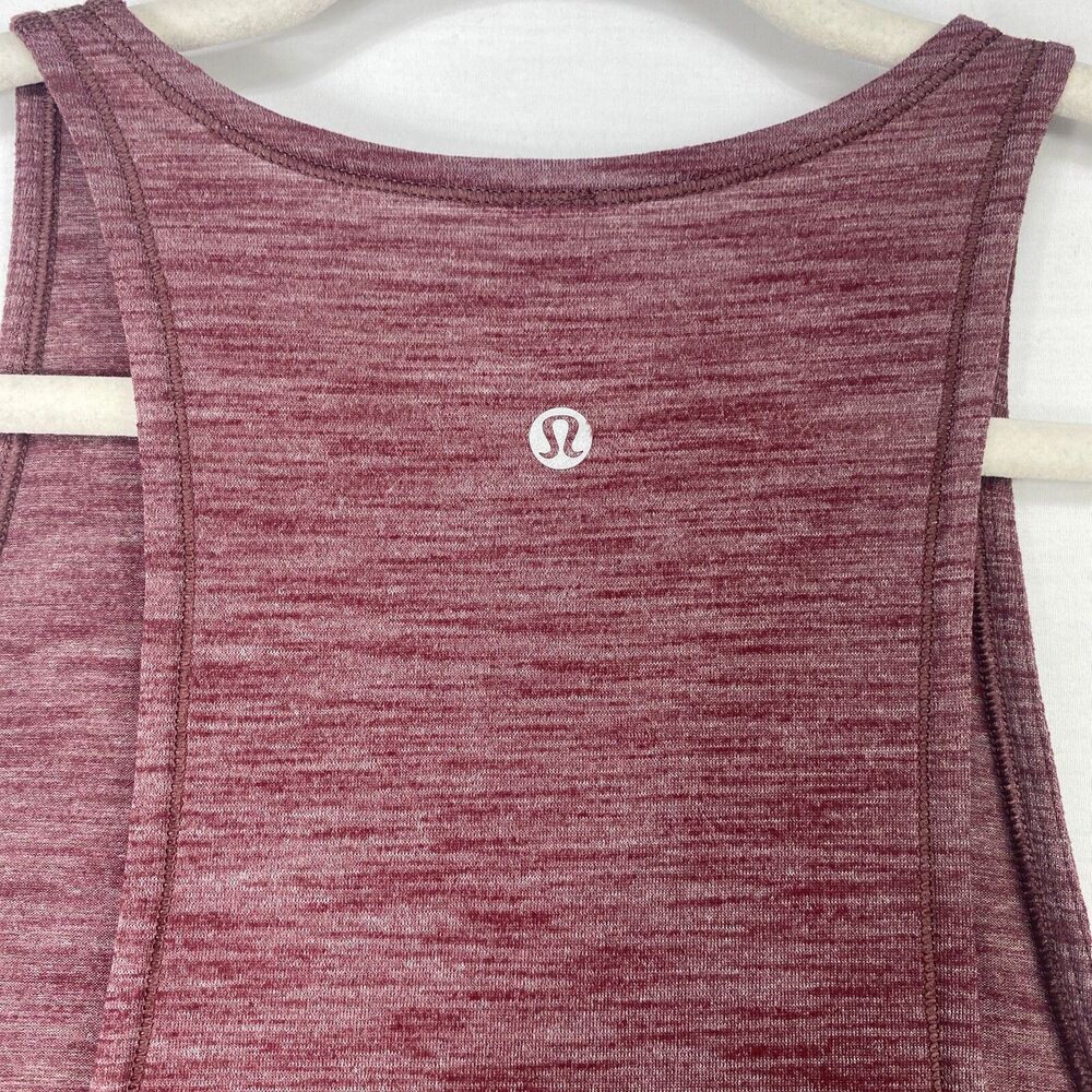 Lululemon Tank Top Heather Red Fits Size Large No Size Dot- See Chart